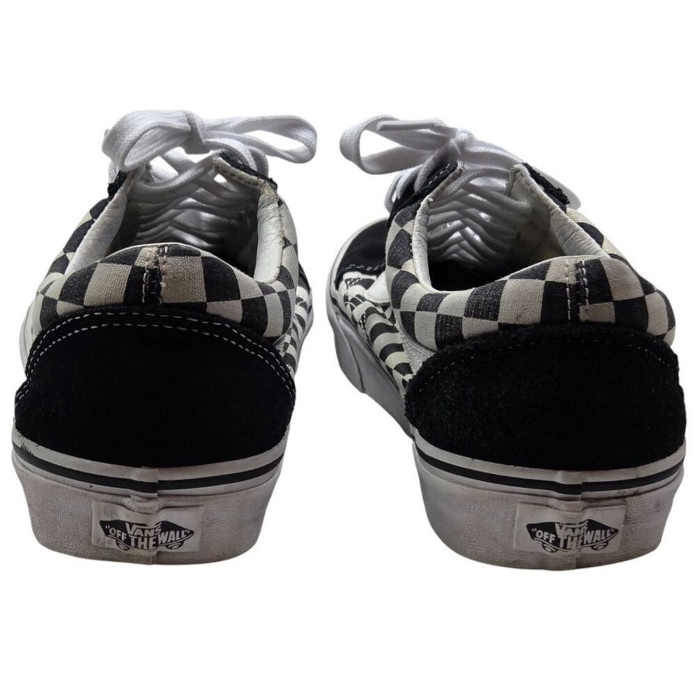 Vans Old Skool Checkered Low Top Skate Shoes Black White Women’s 8.5 Men’s 7 - Picture 5 of 13